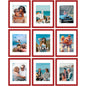Vittanly 8x10 Picture Frames Set of 9 for Wall or Tabletop Display, Gold
