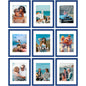 Vittanly 8x10 Picture Frames Set of 9 for Wall or Tabletop Display, Gold