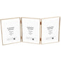 Gold 8x10'' Floating Frame Set of 2,For Photo Sizes( 5x7'',6x8'',7x9''),Beautiful Metal Beaded Edge Frames Adjustable Tabletop/Shelf Photo Frame,Classy Gift Choice for Wedding