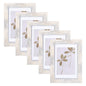 Fixwal 5x7 Picture Frame Set of 5 with Tempered Glass, Multicolor