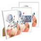 upsimples 4x6 Picture Frame Glass, Thin Border, Gold Photo Frames, 3 Pack