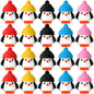 Soulchen 50 Pcs Mini Penguin Figurines Red Hat Resin Christmas Decor