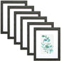 SESEAT 8x10 Picture Frame Brown Set of 6, Display Pictures 5x7 With mat or 8x10 Without Mat