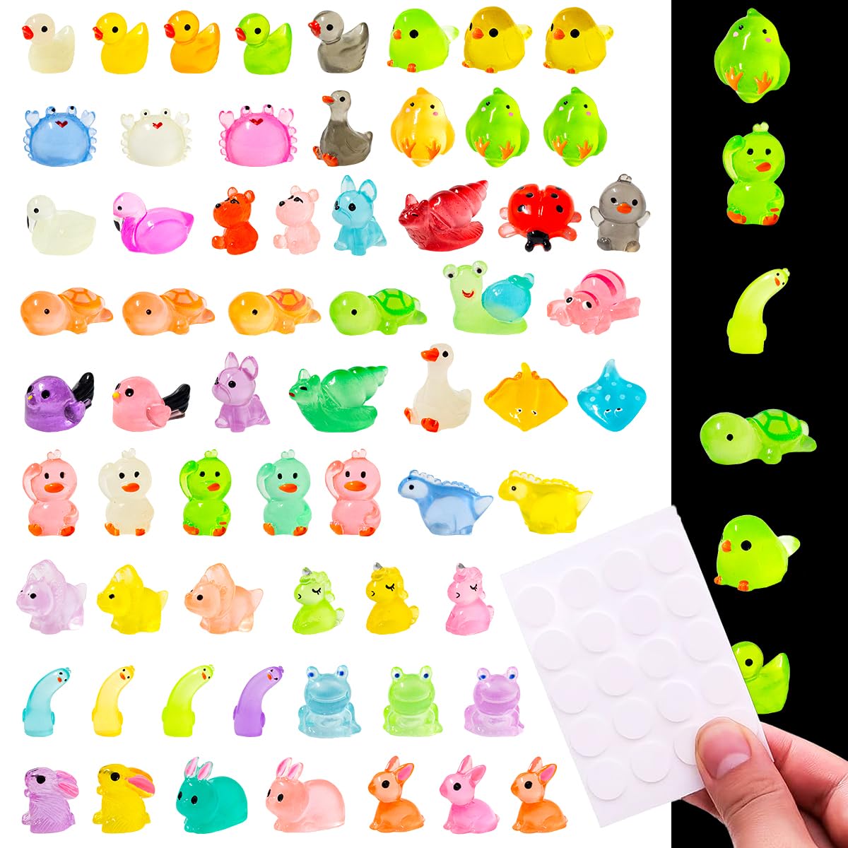 52 Pcs Mini Resin Animal Figurines for Fairy Garden Decor