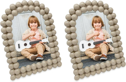 Isaac Jacobs 4x6 Glossy Rosemary Double Bauble Arch Photo Frame w/Easel