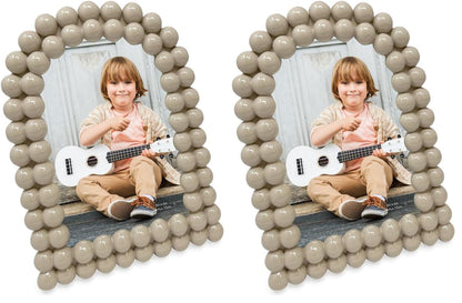 Isaac Jacobs 4x6 Glossy Rosemary Double Bauble Arch Photo Frame w/Easel
