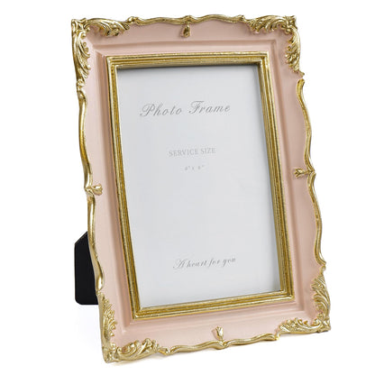 Cuspin 4x6 Vintage Picture Frame Gold Ornate Resin Arched Photo Frame
