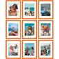 Vittanly 8x10 Picture Frames Set of 9 for Wall or Tabletop Display, Gold