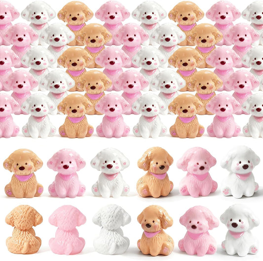 60 Pcs Mini Resin Dog Figures Puppy Animal Miniature Figurines