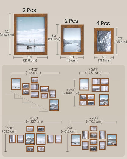 SONGMICS Collage Picture Frames, Set of 10, Glass