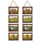 Lavezee 4x6 Hanging Collage Picture Frames Set of 2, 8 Opening Vertical Frame Made to Display 4 by 6 Inch Photo for Wall Decor, Distressed White