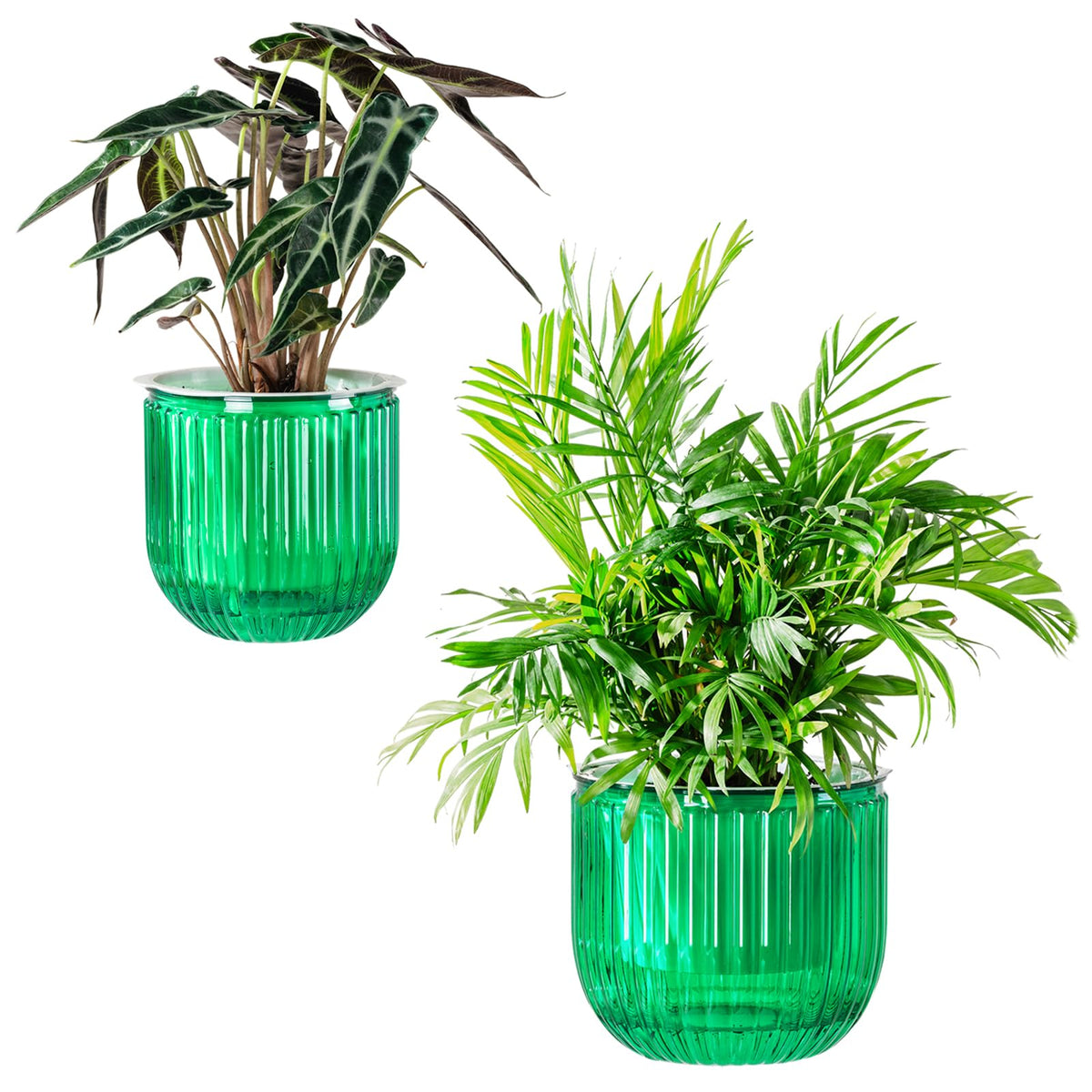 Melphoe Self Watering Pots for Indoor Plants Planter, 4.3 Inch 2 Pack Planters Self Watering Plant Pots for Flower, Houseplants, Succulent, African Violets and Cactus with Drainage