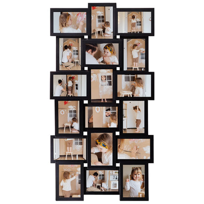 HELLO LAURA - 4x6 Picture Frame Collage Large Photo Collage Frame for Wall 18 Openings Picture Frames Photo Frame Collage Wall Decor for Living Room Bedroom - Rusted Gold