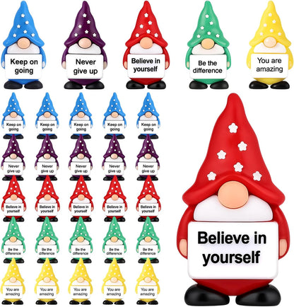 Vicenpal 25 Pcs Mini Gnome Figurines, Resin Gnomes for Garden Home Decor