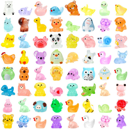 ywevyezc 42 Pcs Mini Resin Animals 42 Styles Resin Animals Figurines Bulk for Micro Garden Hide Accessories Crafts Decor