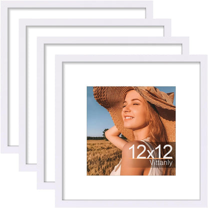 Vittanly 8x10 Picture Frames Set of 4, for Wall or Tabletop, Pale Pink