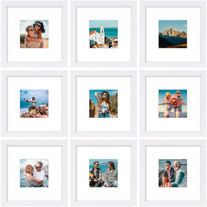Vittanly 8x10 Picture Frames Set of 9 for Wall or Tabletop Display, Gold