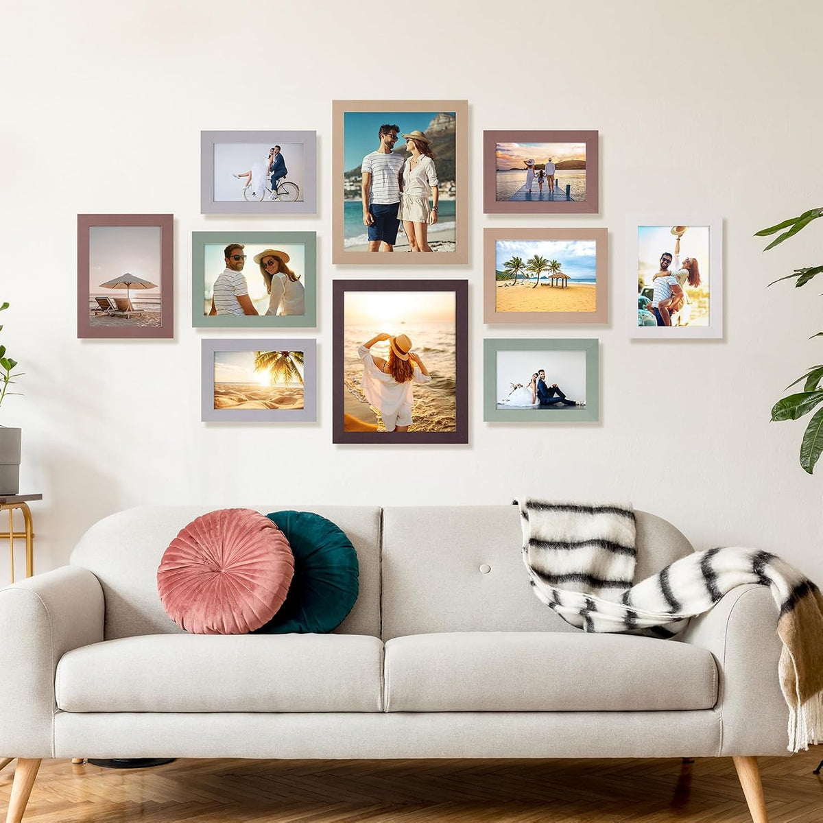 Funtopia 10 Pack Picture Frames Set, Picture Frames Collage Home Wall Decor
