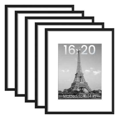 upsimples 11x14 Picture Frame, Gallery Wall Frames Set of 5, Gold
