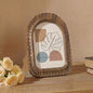 AceOrbit 4x6 Inch Light Blue Petal Arched Picture Frame Cute Scalloped