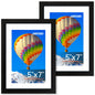 FIXSMITH 5x7 Picture Frame Bulk-4 Pack, Gold Picture Frames Collage Wall Decor, Wall & Tabletop Picture Frames, Photo Frame with HD Plexiglass, Display Pictures 4x6 with Mat or 5x7 Without Mat
