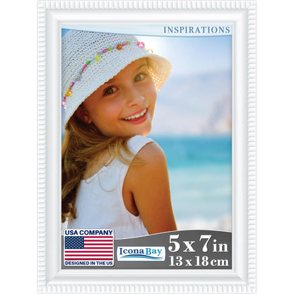 5x7 Gold Picture Frame, Contemporary, Inspirations, Wall or Table Top