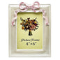 JANDERART 4x6 Pink Bow Picture Frame, Cute Photo Frame, Pearly White