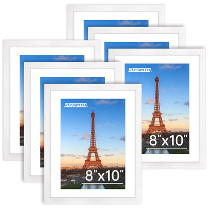 FIXSMITH 10 Pack Picture Frames Collage Wall Decor for Mounting or Tabletop Display, Gallery Wall Frame Set with Two 8x10 Black Frames, Four 5x7 Frames and Four 4x6 Frames, Multi-Pack Photo Frame Set