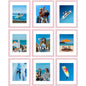Vittanly 8x10 Picture Frames Set of 9 for Wall or Tabletop Display, Gold