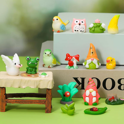 60 Pcs Fairy Garden Accessories Mini Resin Figurines