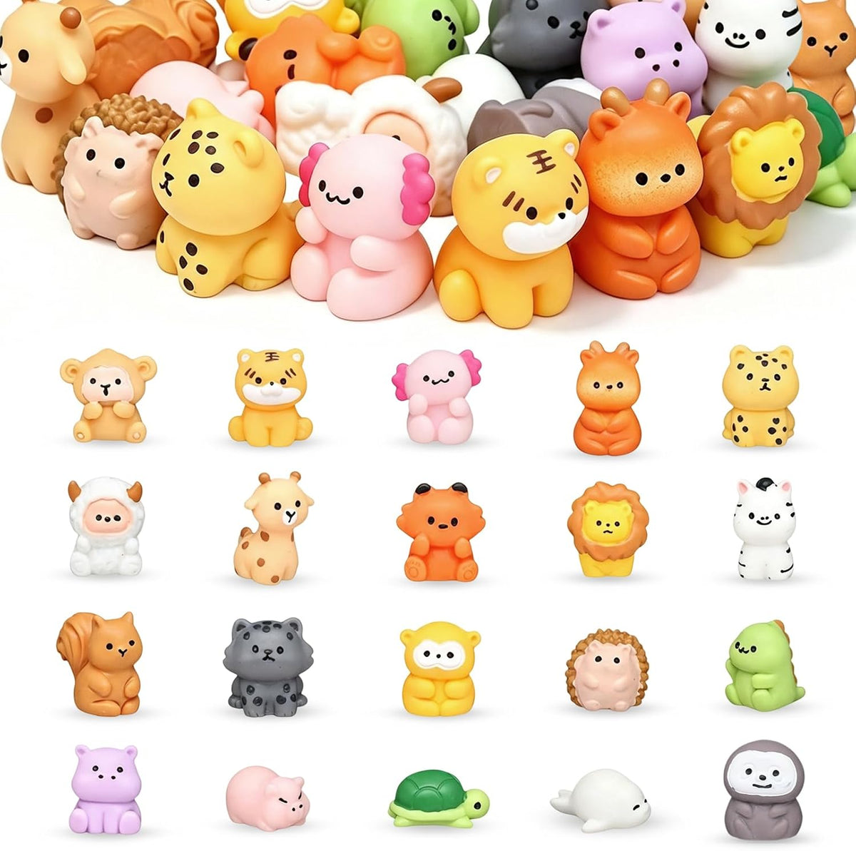 20 Pcs Mini Resin Animals Figures Decor, Fairy Garden Kit Scene Accessories