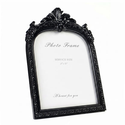 Cuspin 4x6 Vintage Picture Frame Gold Ornate Resin Arched Photo Frame