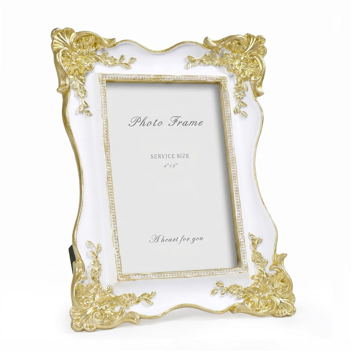 Cuspin 4x6 Vintage Picture Frame Gold Ornate Resin Arched Photo Frame