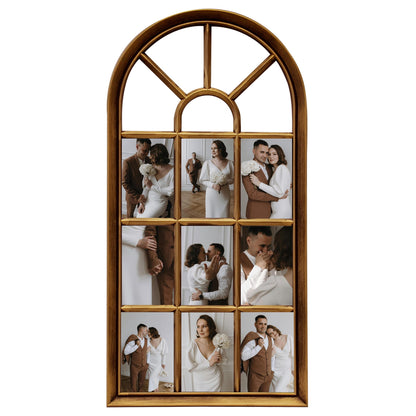 J.M.Deco Arched Collage Picture Frames Wall for Decor 9 Pieces 4 x 6 Photos
