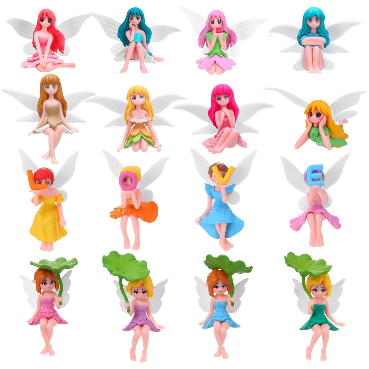 20 Pcs Fairy Figurines Miniature Fairies Full Collection Garden