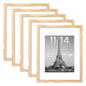 upsimples 11x14 Picture Frame, Gallery Wall Frames Set of 5, Gold