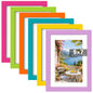 8 x 10, 5 x 7, 4 x 6 Picture Frame Set of 6, Boho Colorful Photo Frames