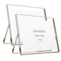Gold 8x10'' Floating Frame Set of 2,For Photo Sizes( 5x7'',6x8'',7x9''),Beautiful Metal Beaded Edge Frames Adjustable Tabletop/Shelf Photo Frame,Classy Gift Choice for Wedding