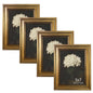 4x6 Picture Frame Set of 4 Vintage Bronze Gold for Tabletop & Wall