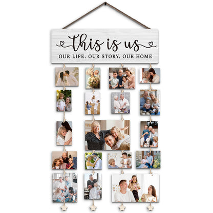 Family Picture Frames Collage Photo Hanging Display Picture Board