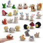 SparkleFab 30 Pcs Tiny Resin Animals to Hide Mini Forest Animals Figurines for Dollhouse Miniature Garden Fairy Garden Succulents Plants Ornaments