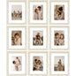 Vittanly 8x10 Picture Frames Set of 9 for Wall or Tabletop Display, Gold