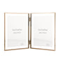 Gold 8x10'' Floating Frame Set of 2,For Photo Sizes( 5x7'',6x8'',7x9''),Beautiful Metal Beaded Edge Frames Adjustable Tabletop/Shelf Photo Frame,Classy Gift Choice for Wedding