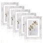 Fixwal 5x7 Picture Frame Set of 5 with Tempered Glass, Multicolor