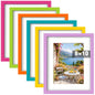 8 x 10, 5 x 7, 4 x 6 Picture Frame Set of 6, Boho Colorful Photo Frames
