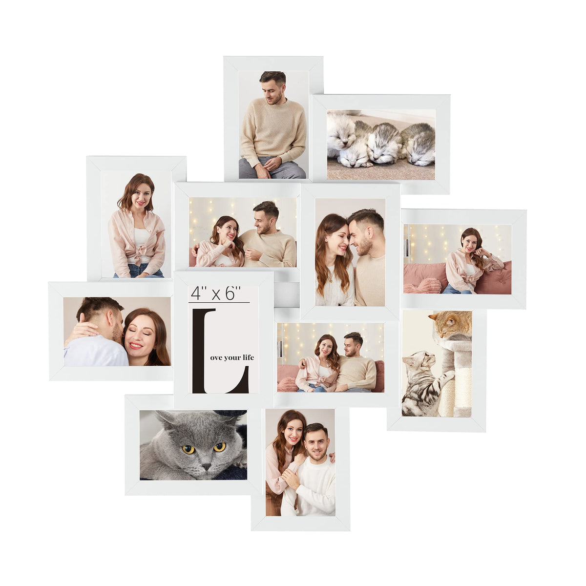 SONGMICS 12-Pack 4 x 6 Collage Picture Frames with Glass Front