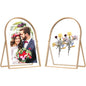 Gold 8x10'' Floating Frame Set of 2,For Photo Sizes( 5x7'',6x8'',7x9''),Beautiful Metal Beaded Edge Frames Adjustable Tabletop/Shelf Photo Frame,Classy Gift Choice for Wedding