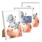 upsimples 4x6 Picture Frame Glass, Thin Border, Gold Photo Frames, 3 Pack