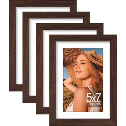 Vittanly 8x10 Picture Frames Set of 4, for Wall or Tabletop, Pale Pink