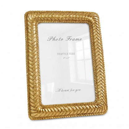 Cuspin 4x6 Vintage Picture Frame Gold Ornate Resin Arched Photo Frame